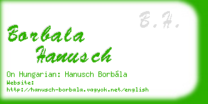 borbala hanusch business card